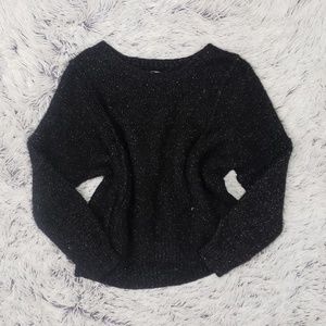 🔥Jennifer Lopez Black Glitter Eyelash Sweater